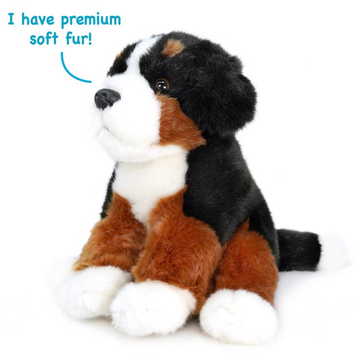 VIAHART Toy Co. - Wholesale Stuffed/Plush Toy - Kids & Baby - Bastien The Bernese Mountain Dog | 13 Inch Stuffed Animal Plush3