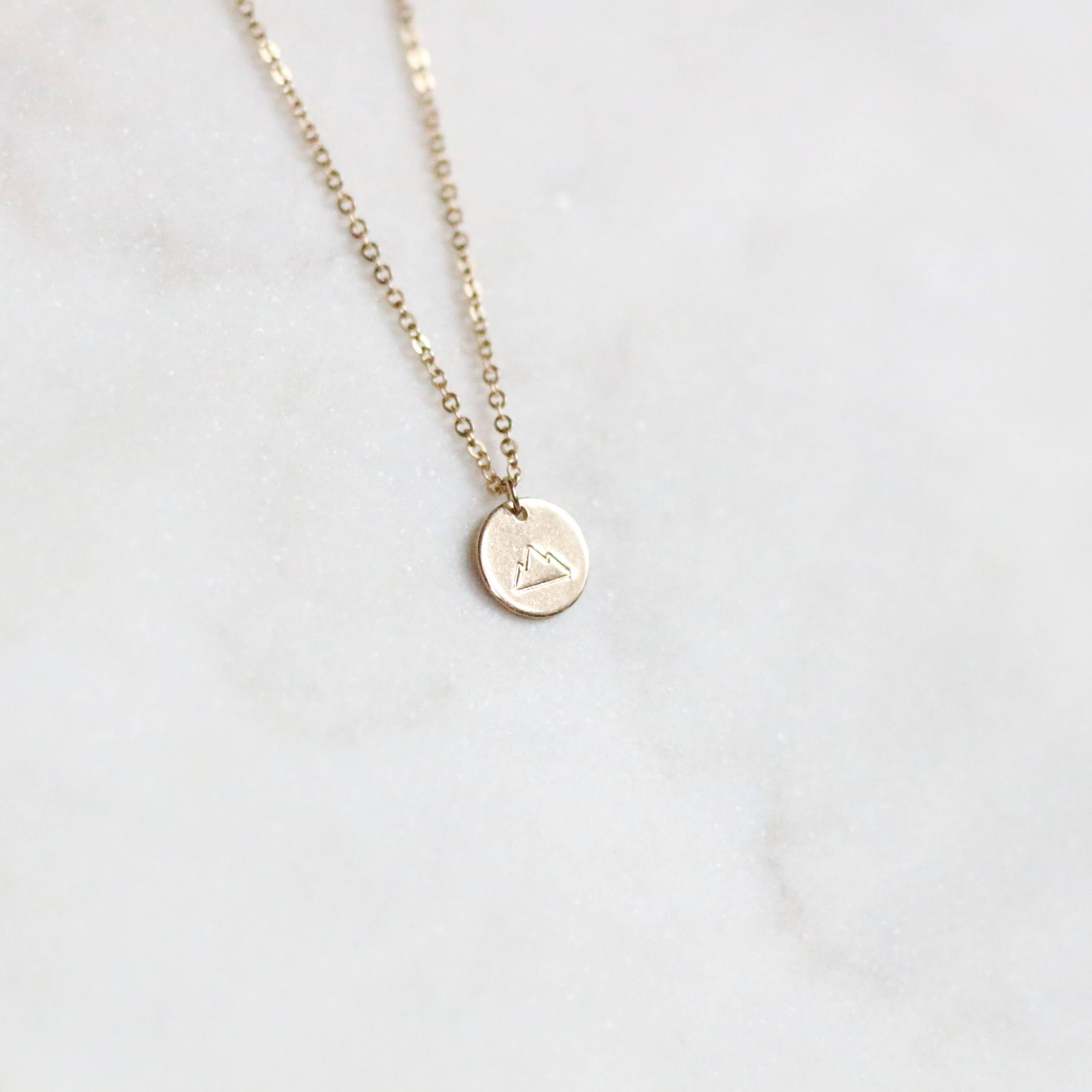 Modest Elements - Wholesale Pendant/Charm Necklace - Tiny Stamped Tag Necklace | 14kt Gold Fill + Sterling Silver2