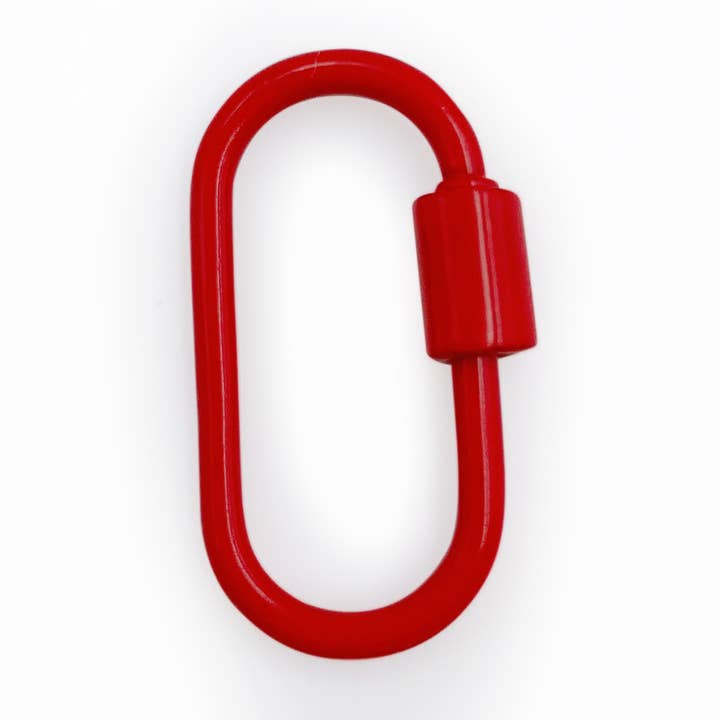 Beads Creation - Wholesale Clasp - Enamel Carabiner Screw Clasp, Oval Screw Clasp, CL4433