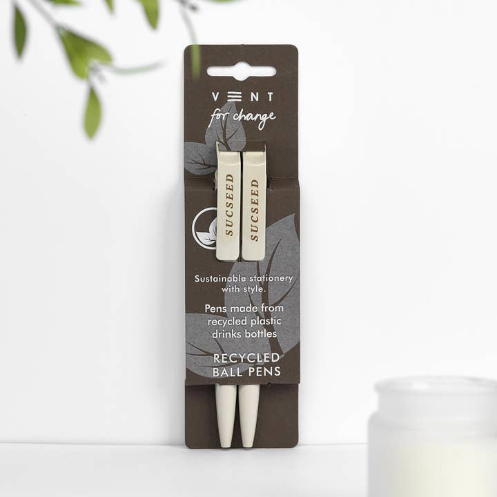 Bouteille de boissons recyclées Pens - Sucseed Coffee pour la vente par VENT for Change