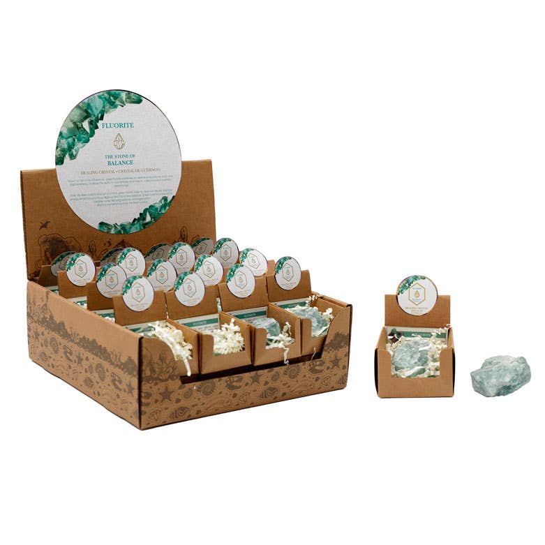 Something Different Wholesale – wholesale Spiritual stone/crystal – Rough Fluorite Crystal in Gift Box0