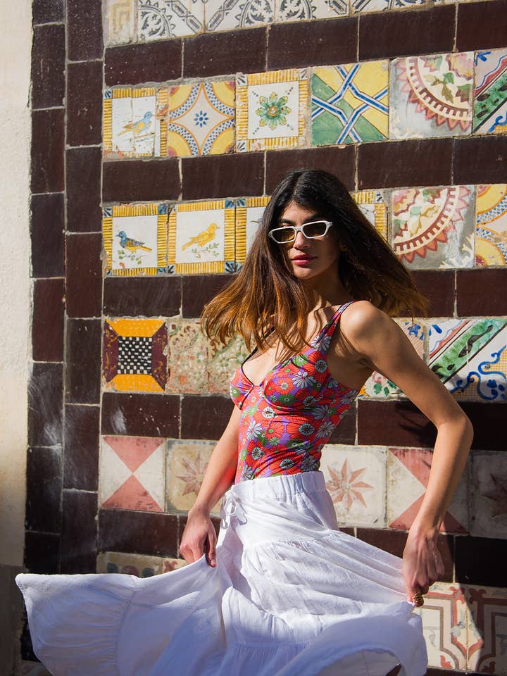 LAYLA blomster badedragt til kvinder for engroshandel hos Kostumari