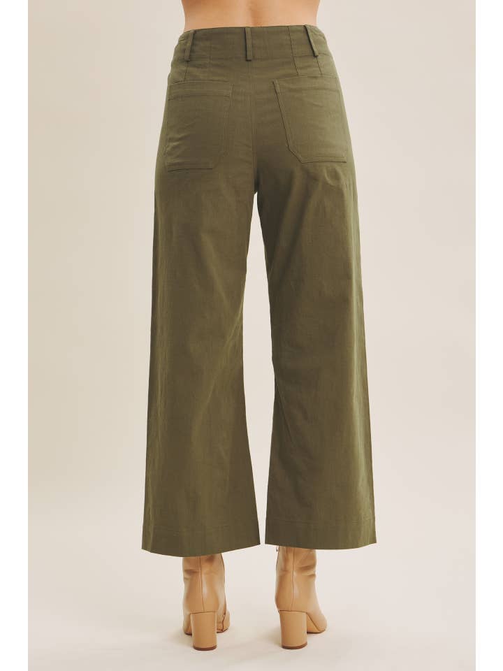 in february - Wholesale Pants - Women's - COTTON LINEN STRETCHY ANKLE-LENGTH PANTS
