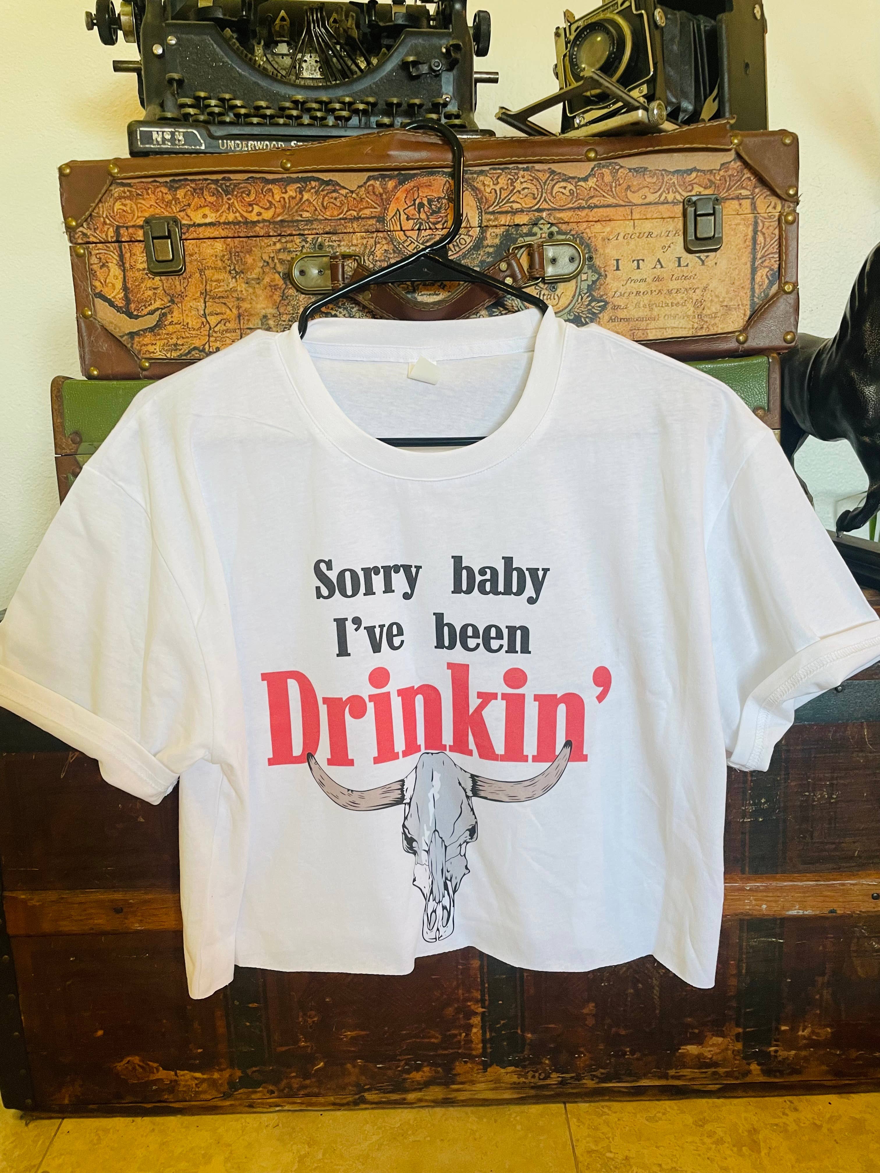 Wilde roots - Wholesale Shirt - Dames - Sorry schat, ik heb crop top gedronken