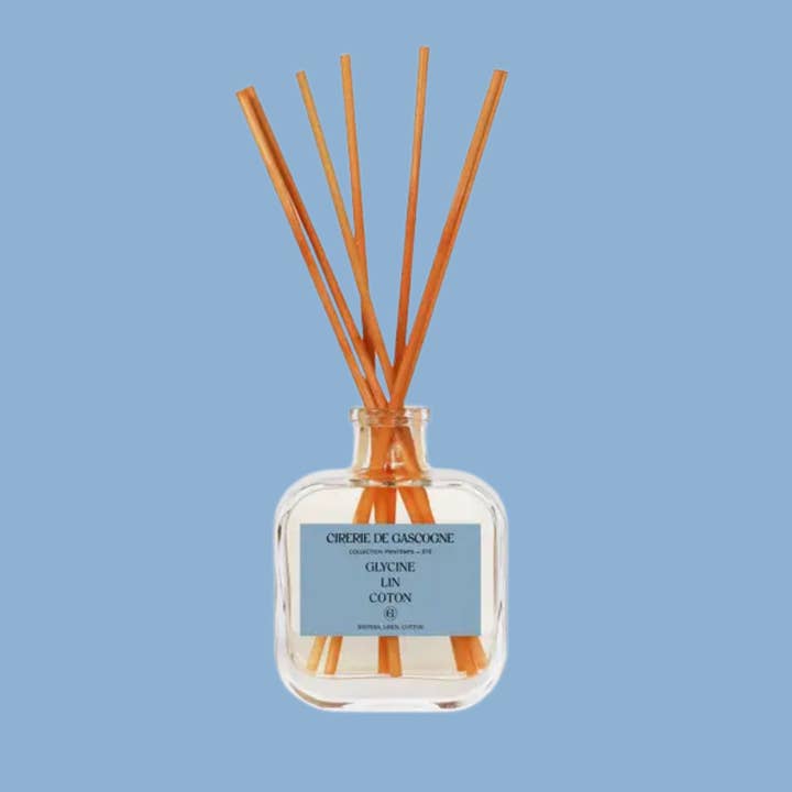 Cirerie de Gascogne (US/CAN)-Distributed by Scents of Europe - Wholesale Reed Diffuser - Wisteria, Linen, Cotton Reed Diffuser