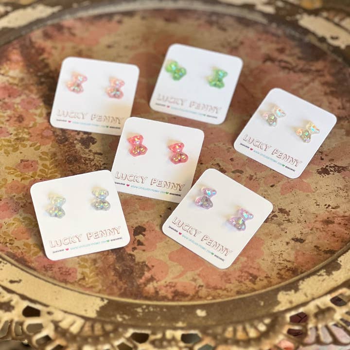 Lucky Penny - Wholesale Stud/Post Earrings - Gummy Bear Earring - Assorted1