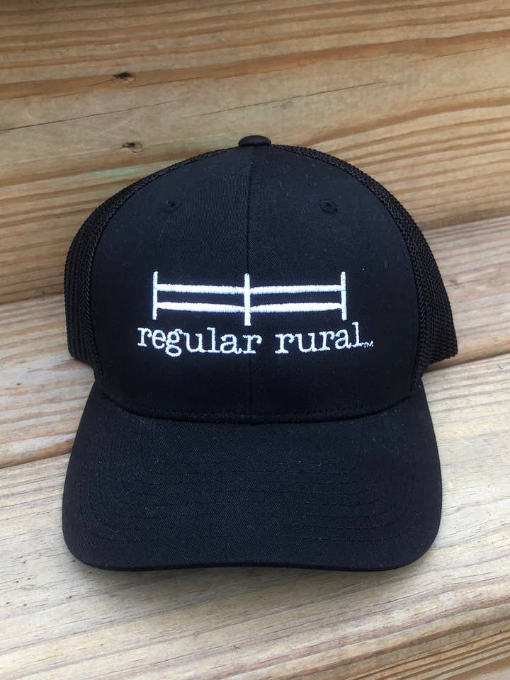 rural FlexFit Trucker Cap - All Black for wholesale by regular rural