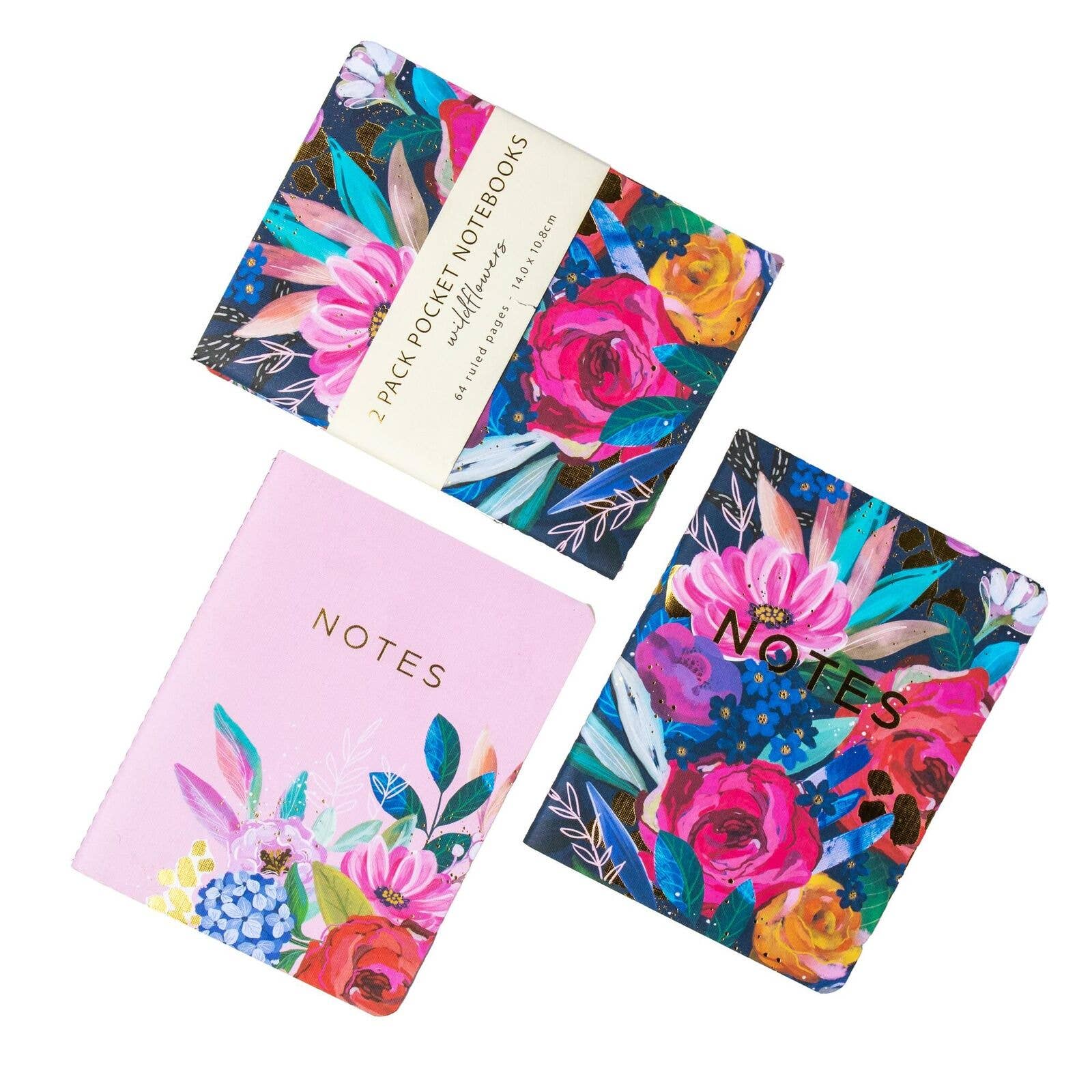 Diesel & Dutch - Wholesale Notebook - Wildflowers Pocket Notebook 2pk - Asst Designs [121