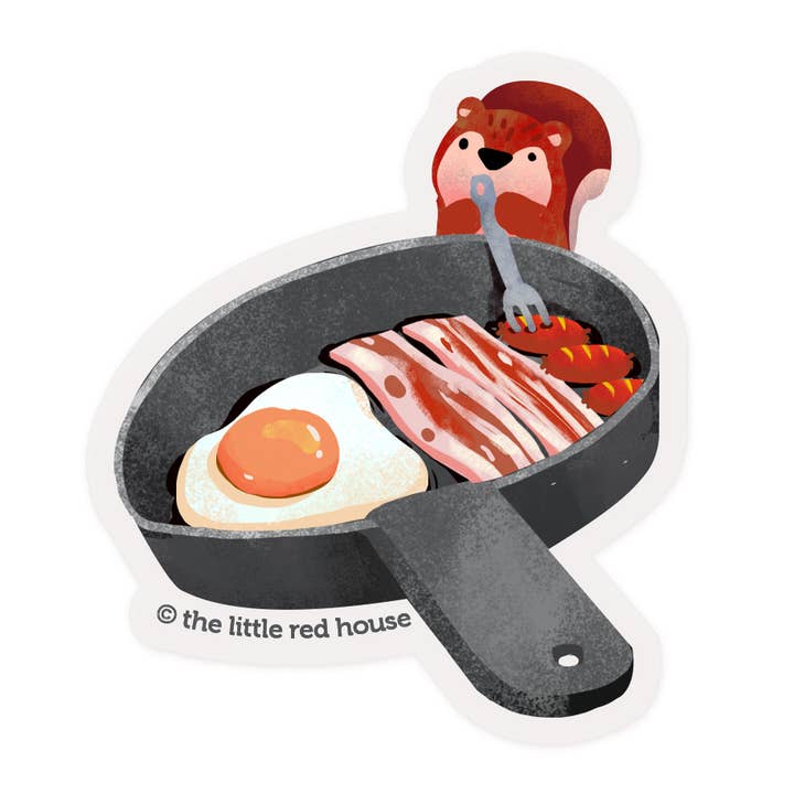 Adesivo trasparente scoiattolo colazione per la vendita all'ingrosso da parte di The Little Red House