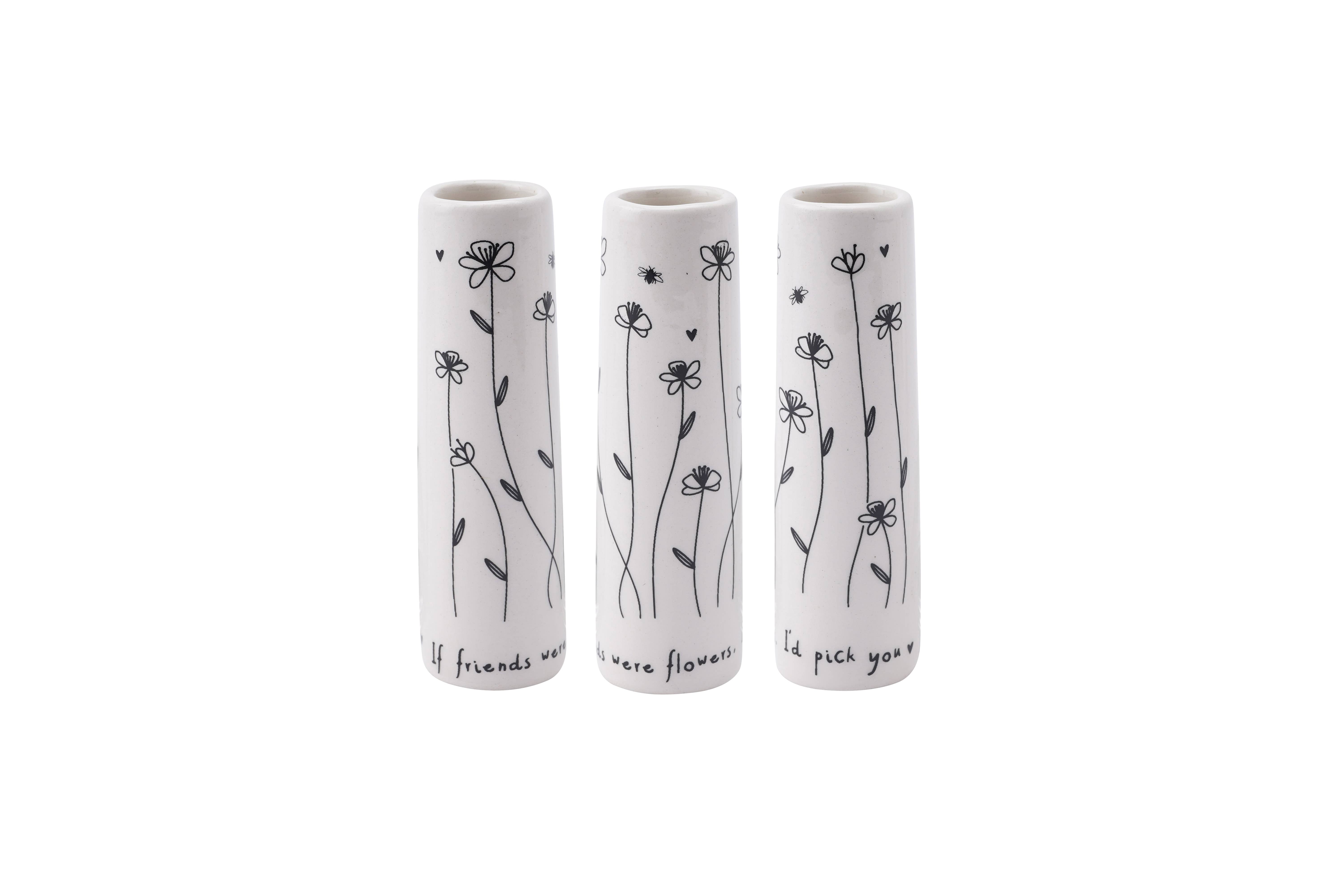 CGB Giftware - Venta al por mayor Floreros - Jarrón pequeño Send With Love 'Si los amigos fueran flores...'1