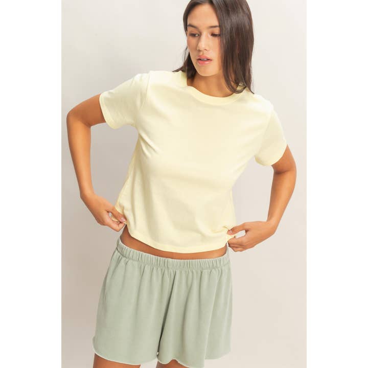 Maglietta in cotone con collo rotondo per la vendita all'ingrosso da parte di Double Zero