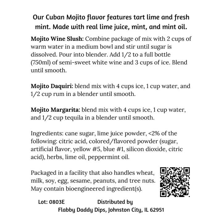 Flabby Daddy Sips - Venta al por mayor Preparado/sirope para cóctel - Mezcla para granizados de vino y mojito