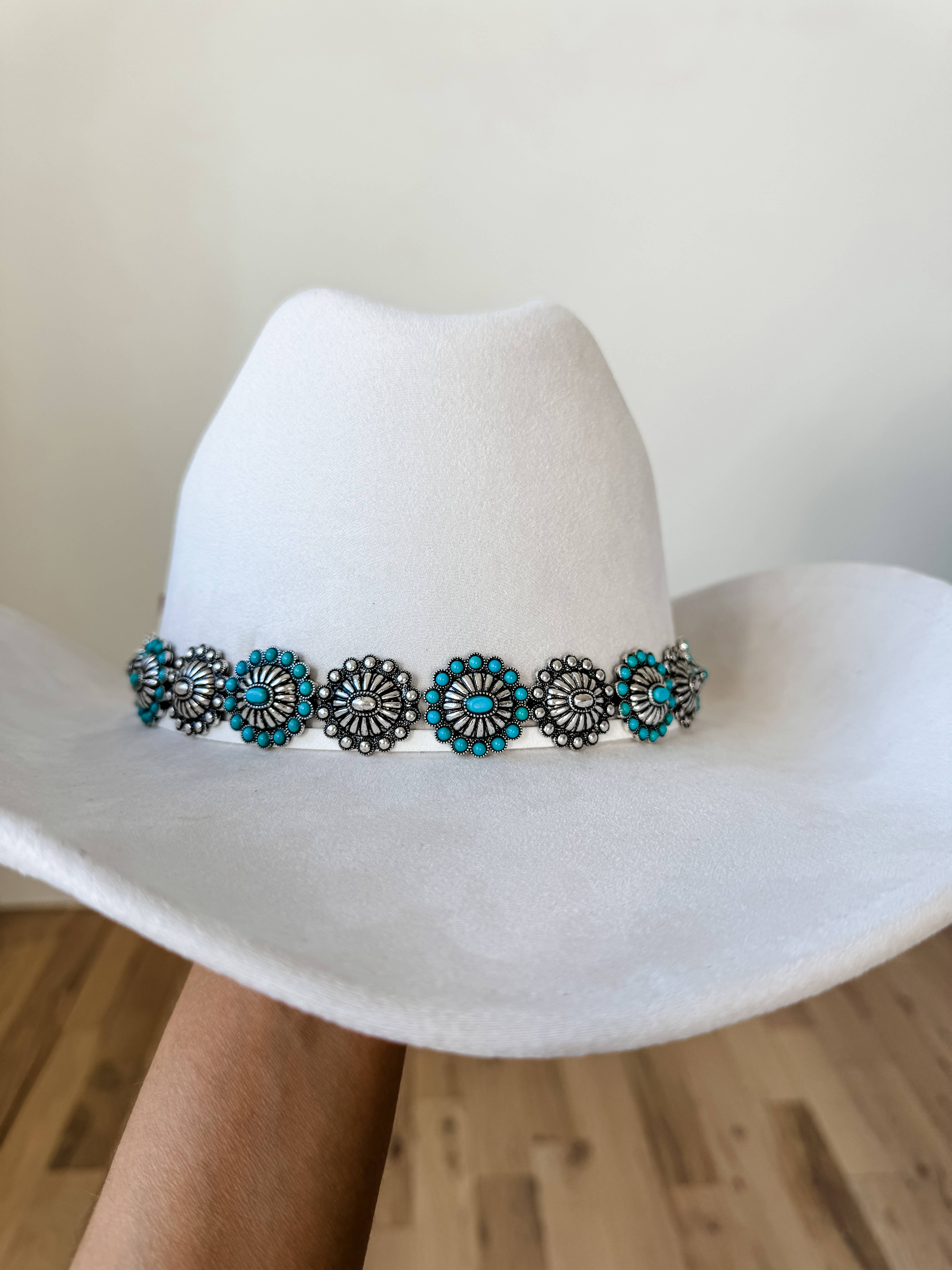 Boho Ranch Shop - Wholesale Hat Accessory - Women's - Western Hat Band - Concho, stone, longhorn steer6