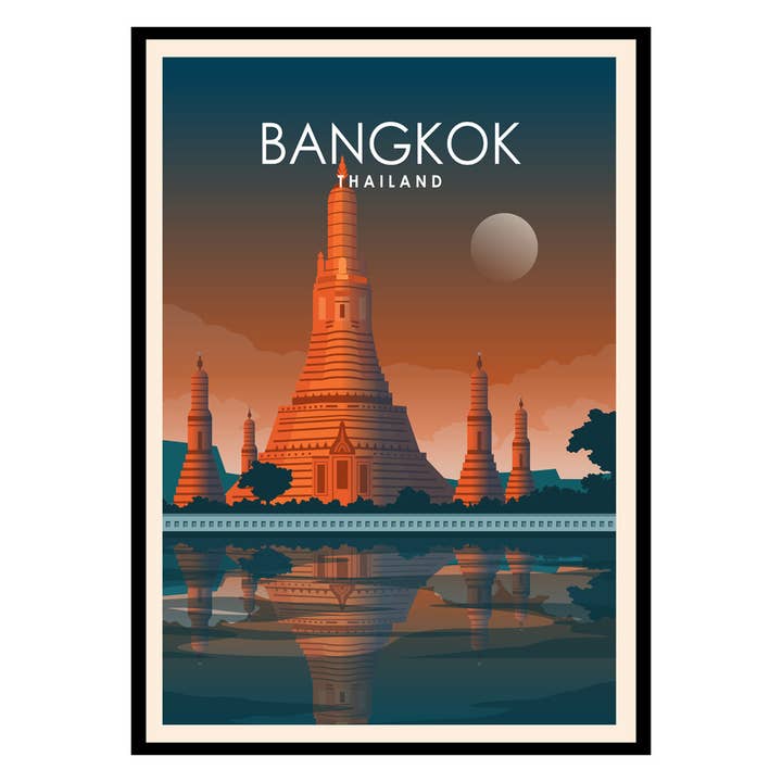 Affiche de Bangkok pour la vente par Places of Art