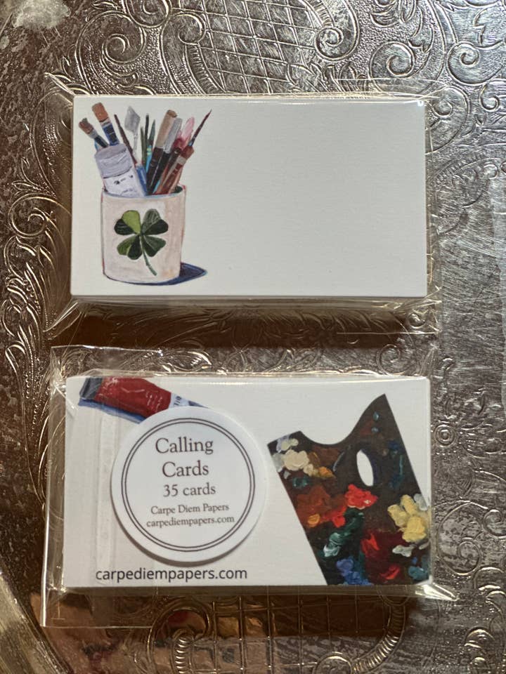 Art Supplies Calling Cards for wholesale by Carpe Diem Papers