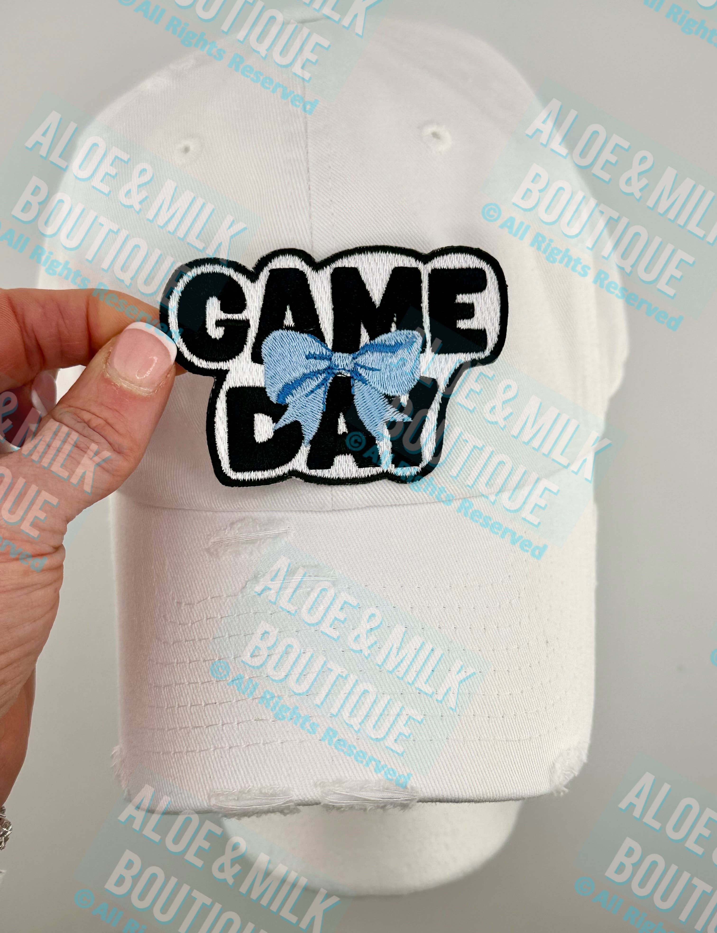 Aloe and Milk Boutique - Wholesale Patch - Game Day W/ Bow Team Patch, game day patches, tailgate hat8