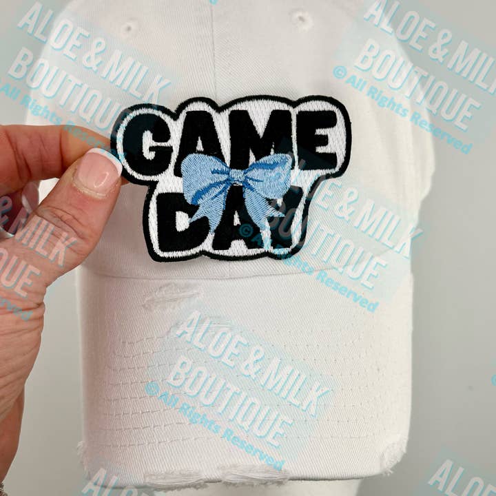 Aloe and Milk Boutique - Wholesale Patch - Game Day W/ Bow Team Patch, game day patches, tailgate hat8