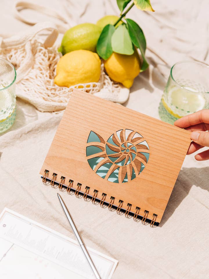 Nautilus Wood Journal for wholesale by Hereafter