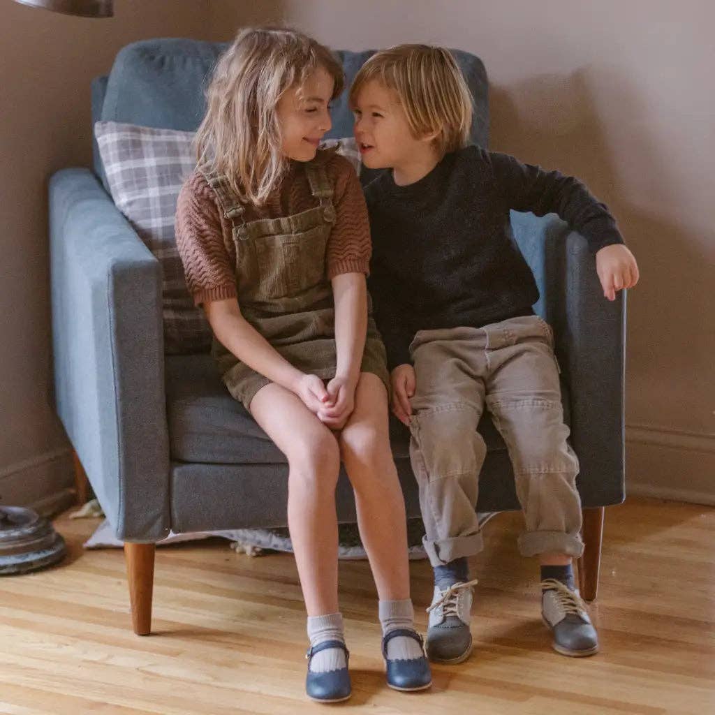 Zimmerman Shoes - Wholesale Flats/Loafers - Kids - Scalloped Mary Jane - Navy11