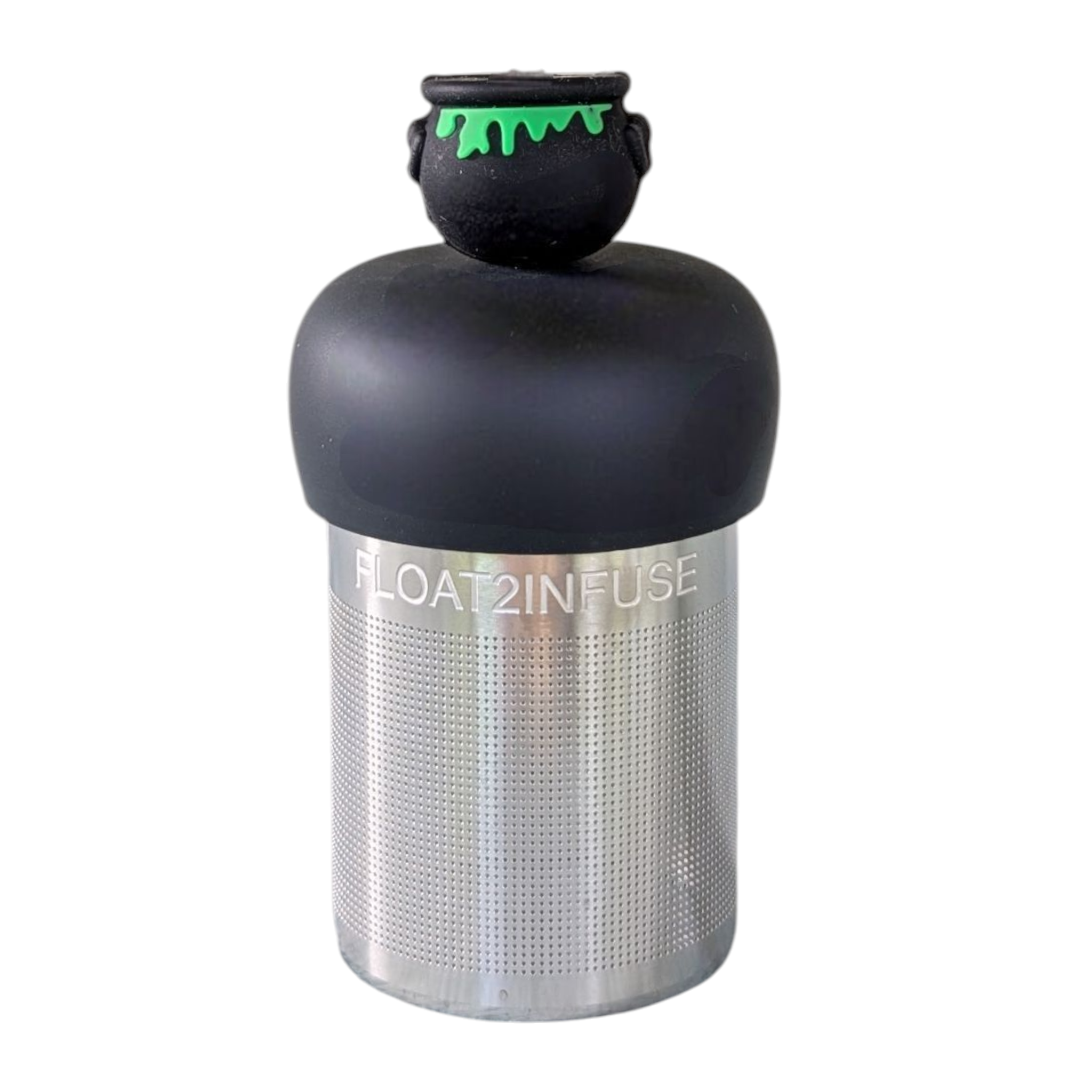 Float2infuse Tea Infuser - Wholesale Tea Strainer/Infuser - Black Cauldron | Floating Tea Steeper | Grey Base | Black0