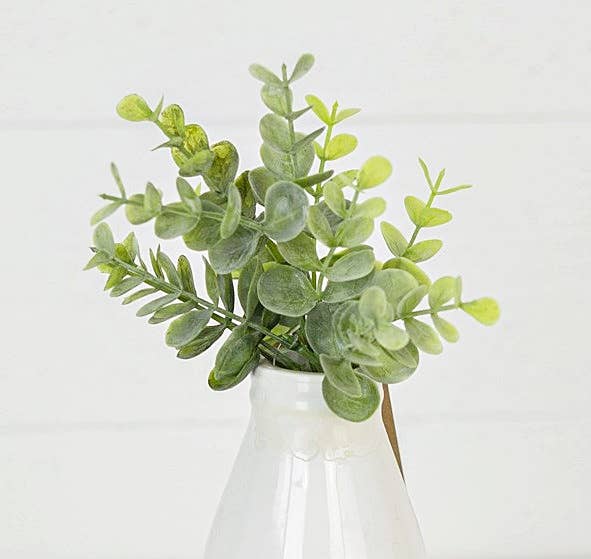 Impressive Enterprises, Inc. - Wholesale Artificial Plant - 29081 - 10in Plastic Flocked Eucalyptus Pick-24/240pcs