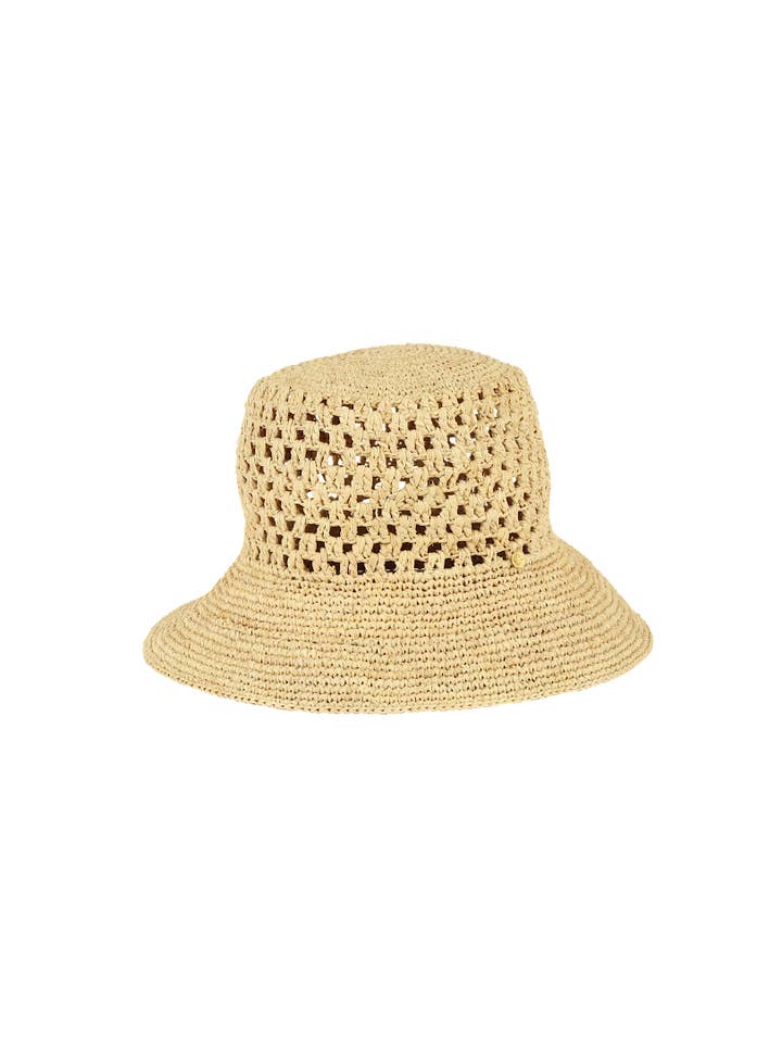 Léa Raffia bucket hat for wholesale by Sanabay