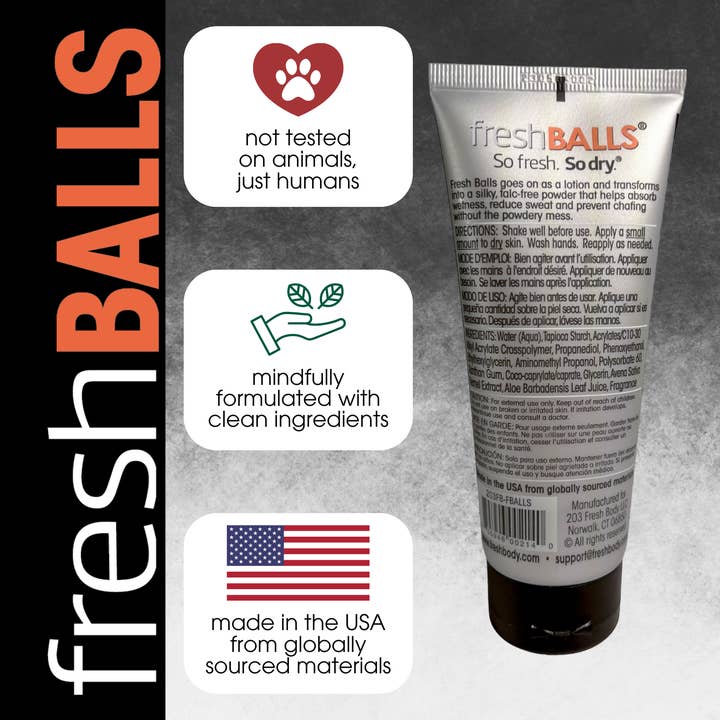 Fresh Body - Wholesale Body Cream/Lotion - Fresh Balls Anti-Chafing Deodorant Lotion For Men5