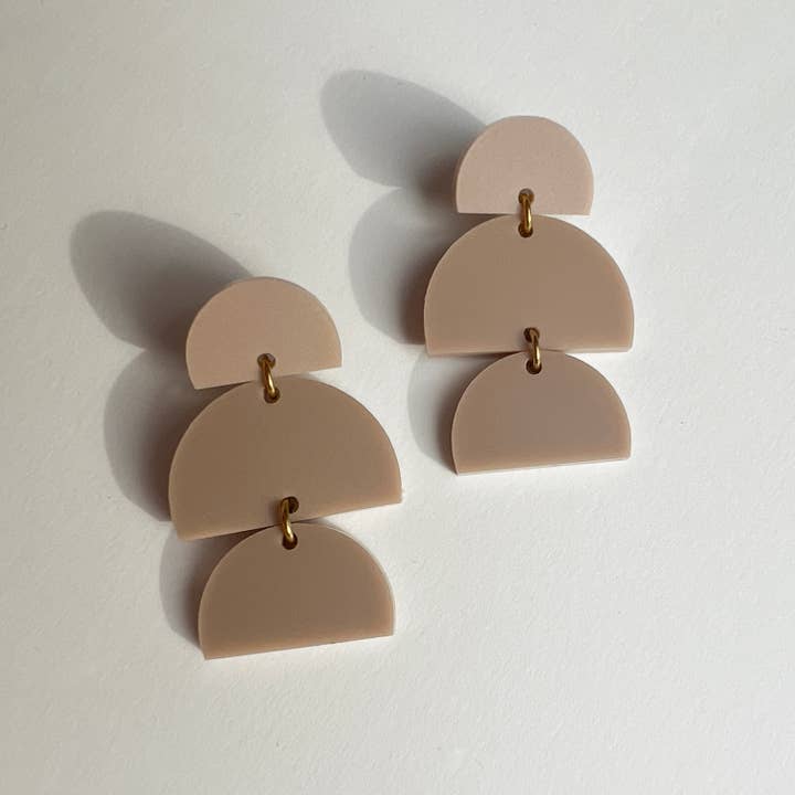 Mingled - Vente Boucles d'oreilles pendantes - Izzy - Boucles d'oreilles pendantes taupe et rose poussiéreux6