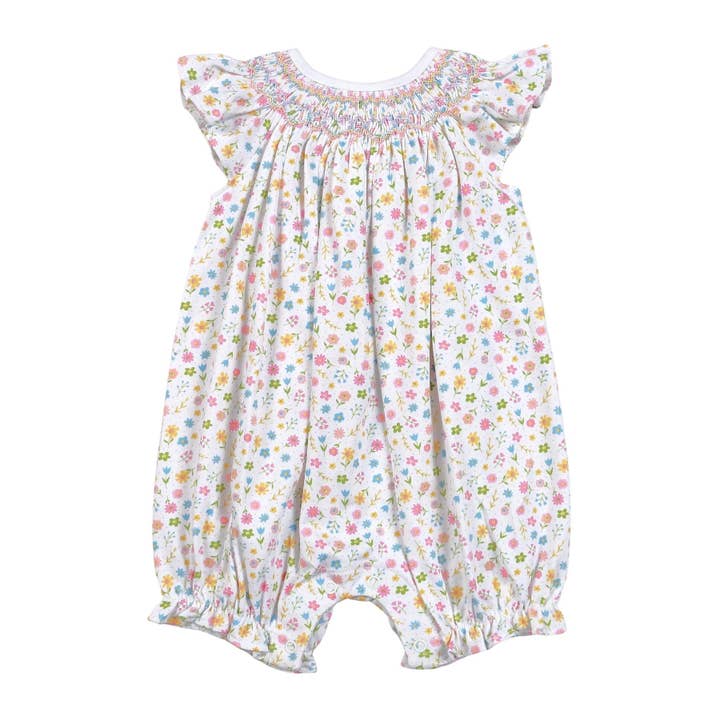 Baby Loren - Vendita all'ingrosso Tutina (senza piedini) - Neonati - ELL-430 ELLA ROSA FLOREALE FATTO A MANO VESCOVO BUBBLE