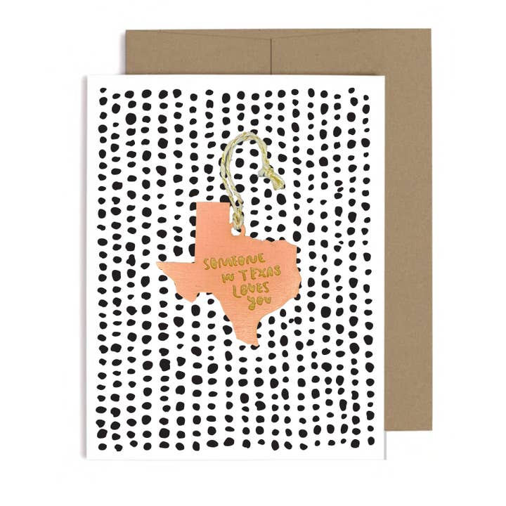 Someone in Texas Loves You Ornament w/Card for wholesale by SnowMade