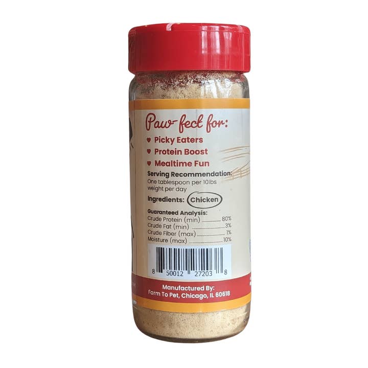 Farm to Pet Healthy Treats for Dogs & Cats - Wholesale Pet Treats - Dog - Treat Topper Chicken Dog Food Topper1