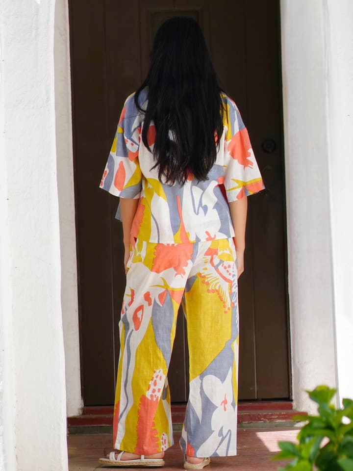 Erin Abstract Print Pants Multi for wholesale on Faire7