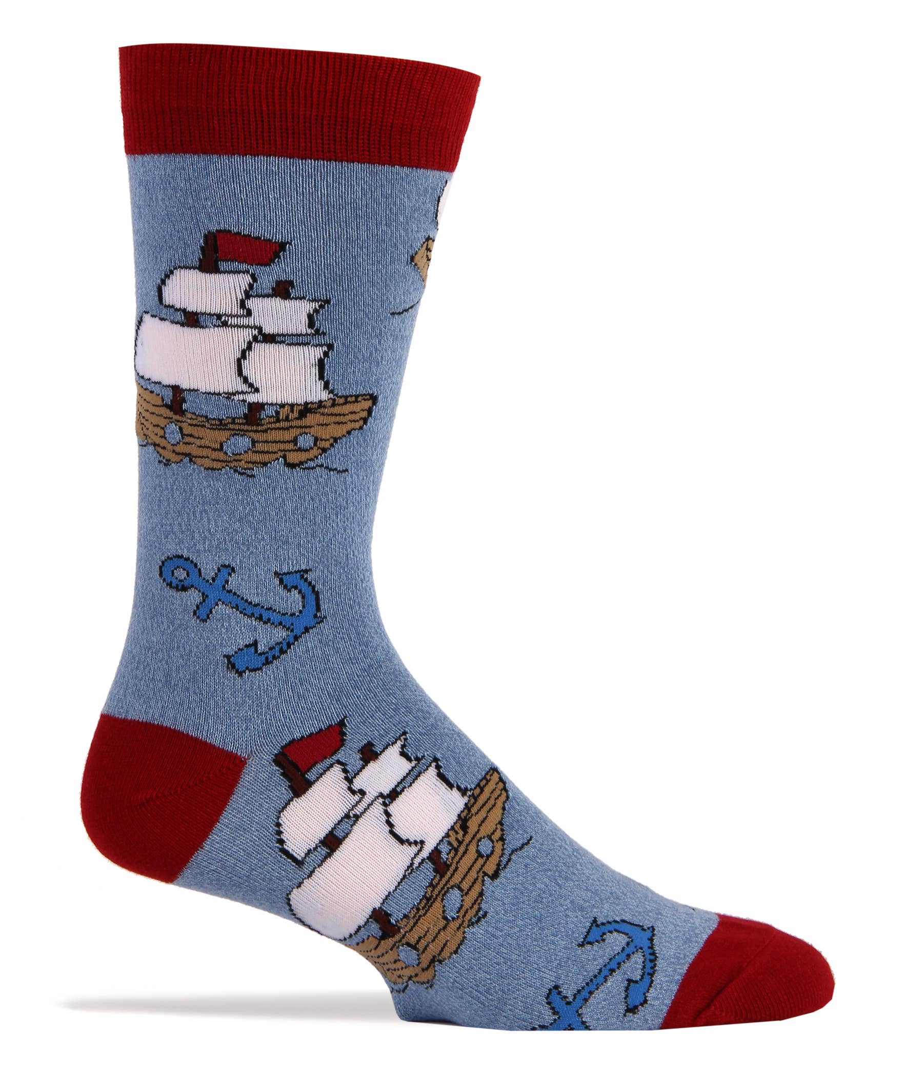Oooh Yeah/Sock It Up/Oooh Geez Slippers - Wholesale Socks - Men's - Let's Sail | Men's Cotton Crew Funny Socks1