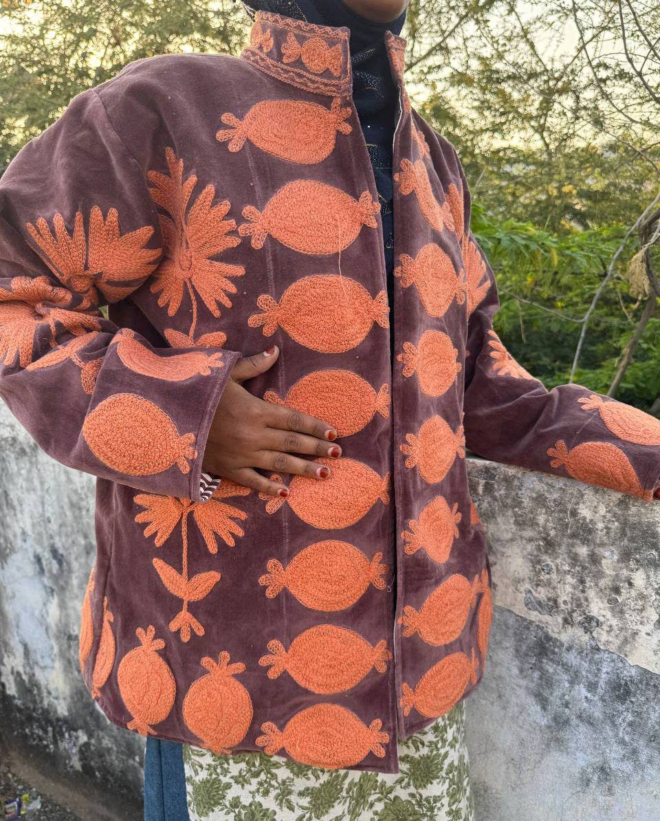 GYPSY STUDIO - Wholesale Jacket - Women's - Winter Velvet Jacket Suzani Coats Floral Embroidery Jackets2