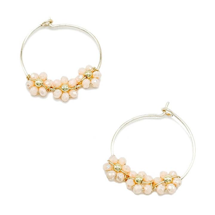Alegria Accessories Inc. - Wholesale Hoop Earrings - Daisy gold earrings0