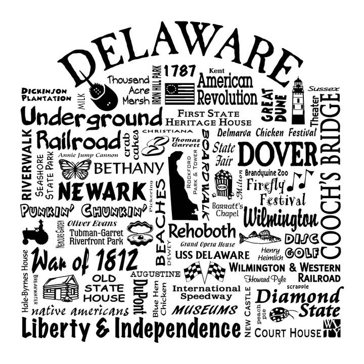 The Buffalo Works - Wholesale Tea Towel - Delaware Destination Kitchen Towel - Where Life Takes You4