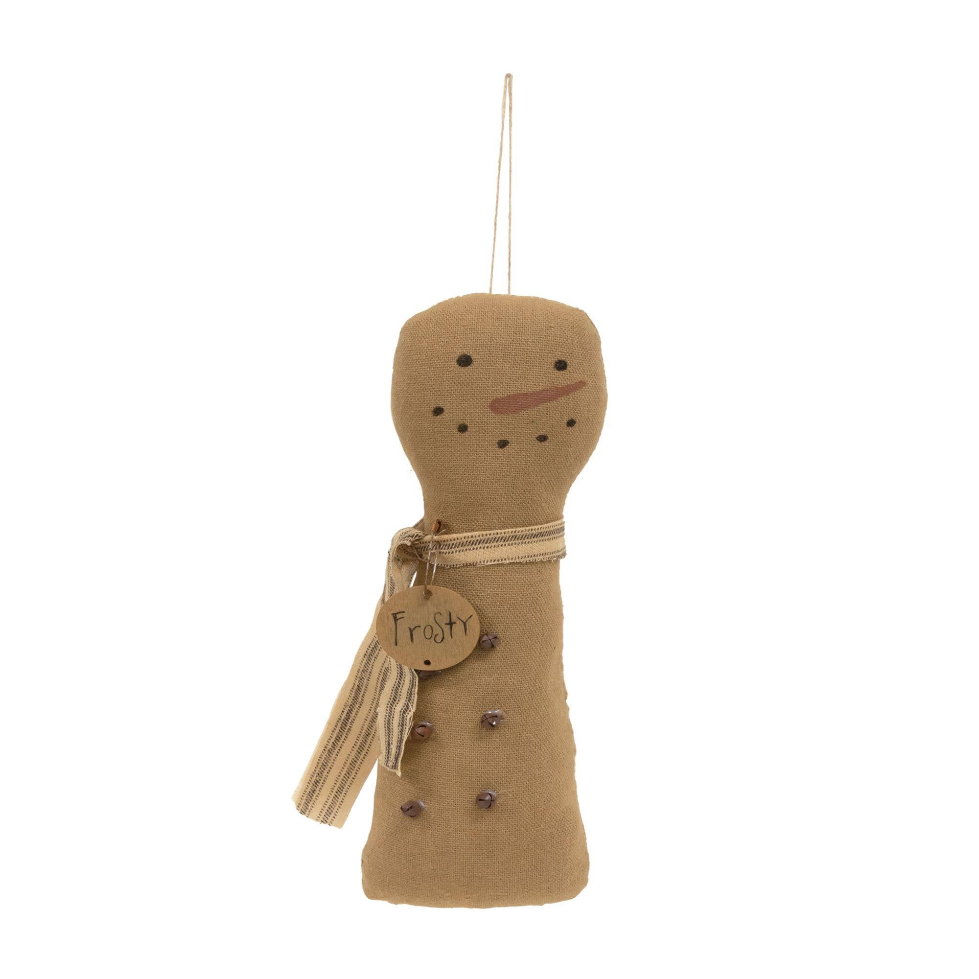 The Hearthside Collection - Wholesale Ornament - Primitive Frosty Jingles Snowman Hanger0