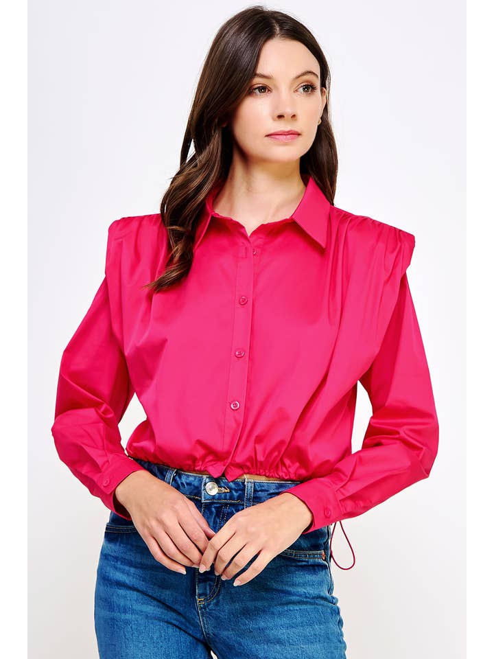 Strut & Bolt – Engroshandel Skjorte med buttondown – til kvinder – Skulderpude Button Down Poplin skjorte12