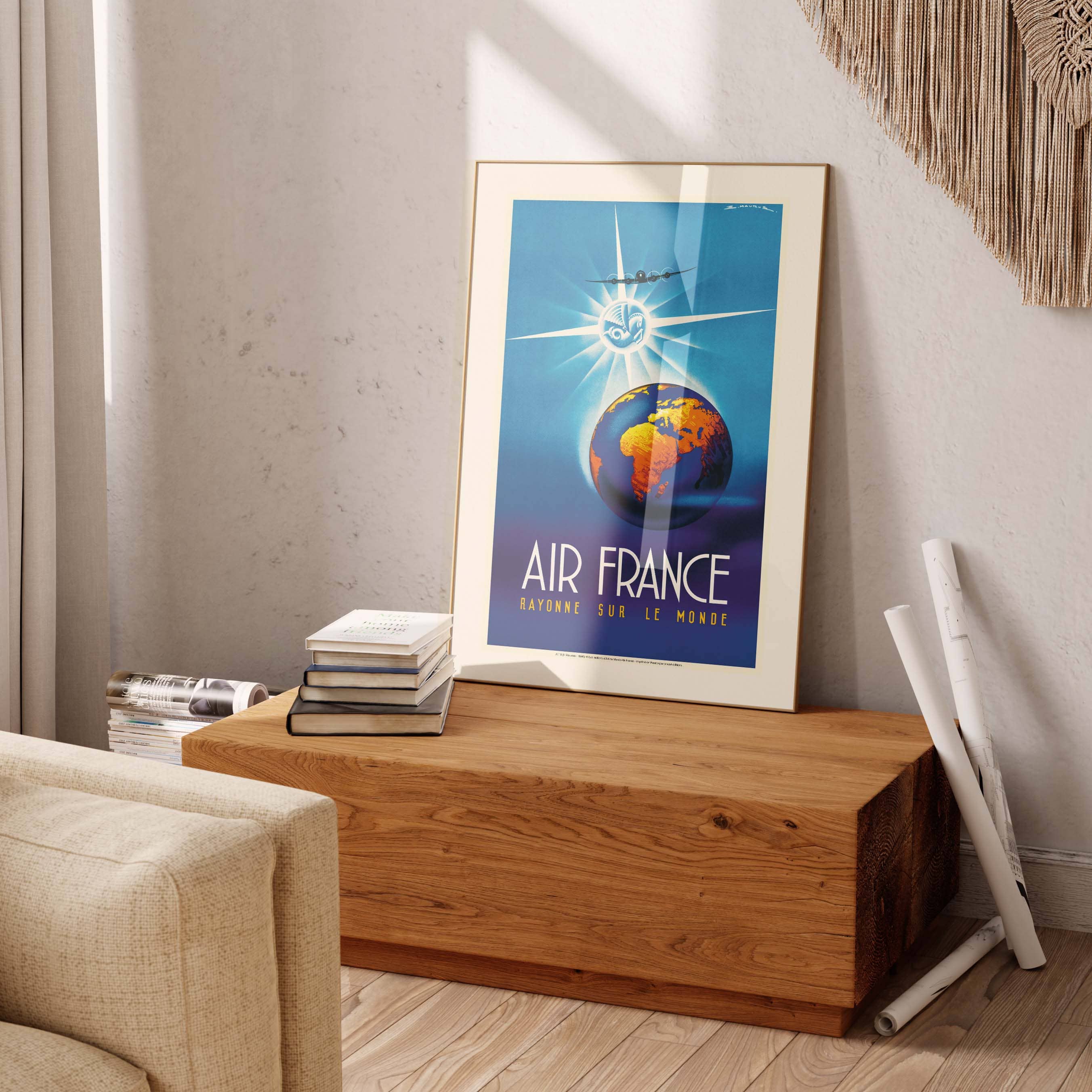 Oneart - Vente Poster - Affiche Air France / Rayonne Sur Le Monde - AFL00184