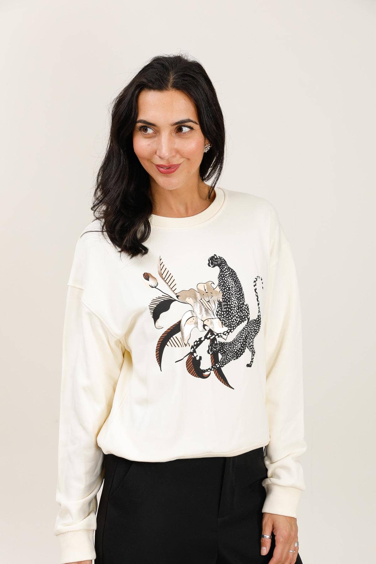 Attrait Paris – Großhandel Sweatshirt mit Grafikdruck – Damen – Rundhals-Sweatshirt, floral4