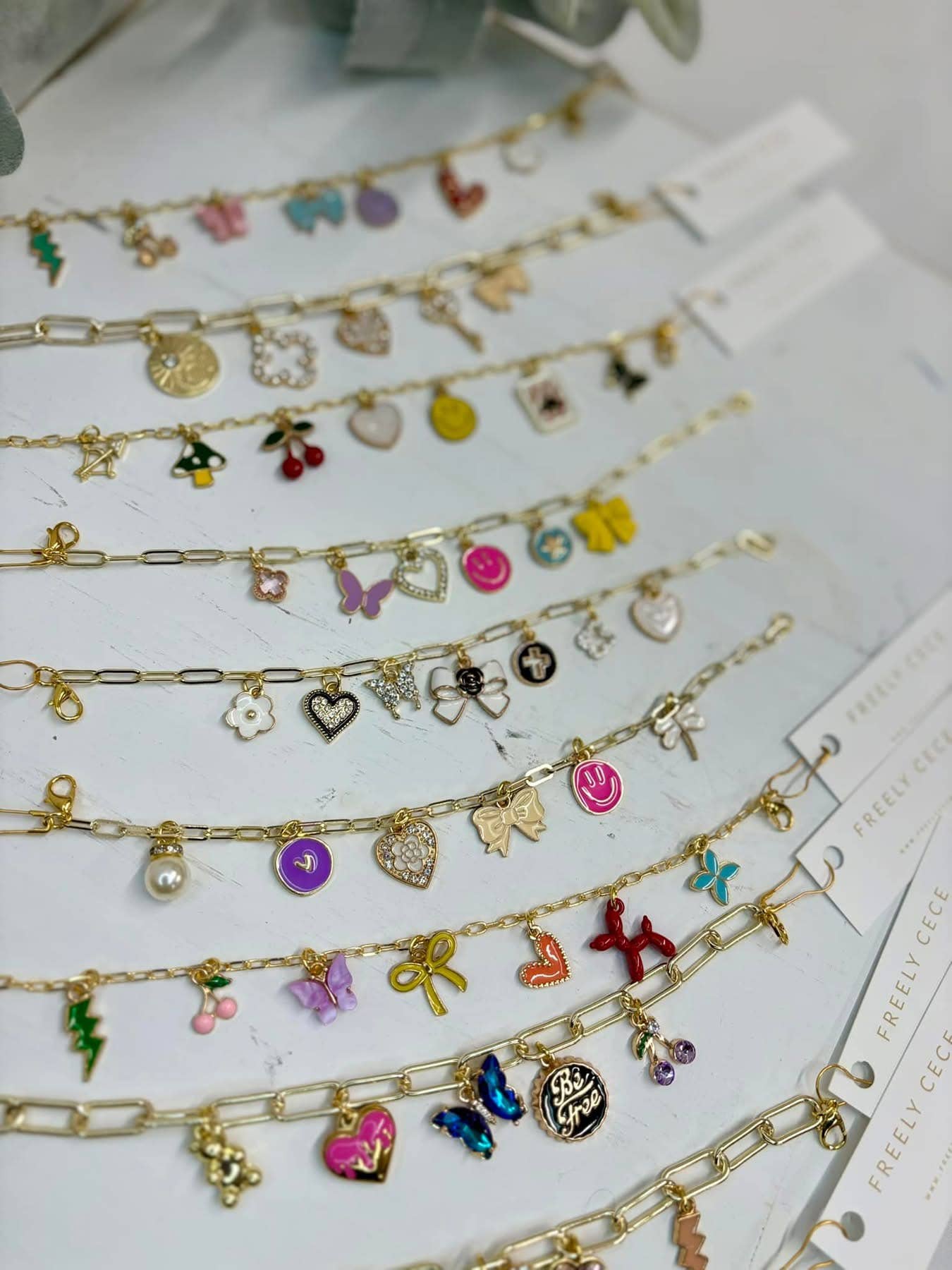 Freely Cece LLC - Wholesale Charm/Dangle Bracelet - Trendy Gold Everyday Charm Bracelet2