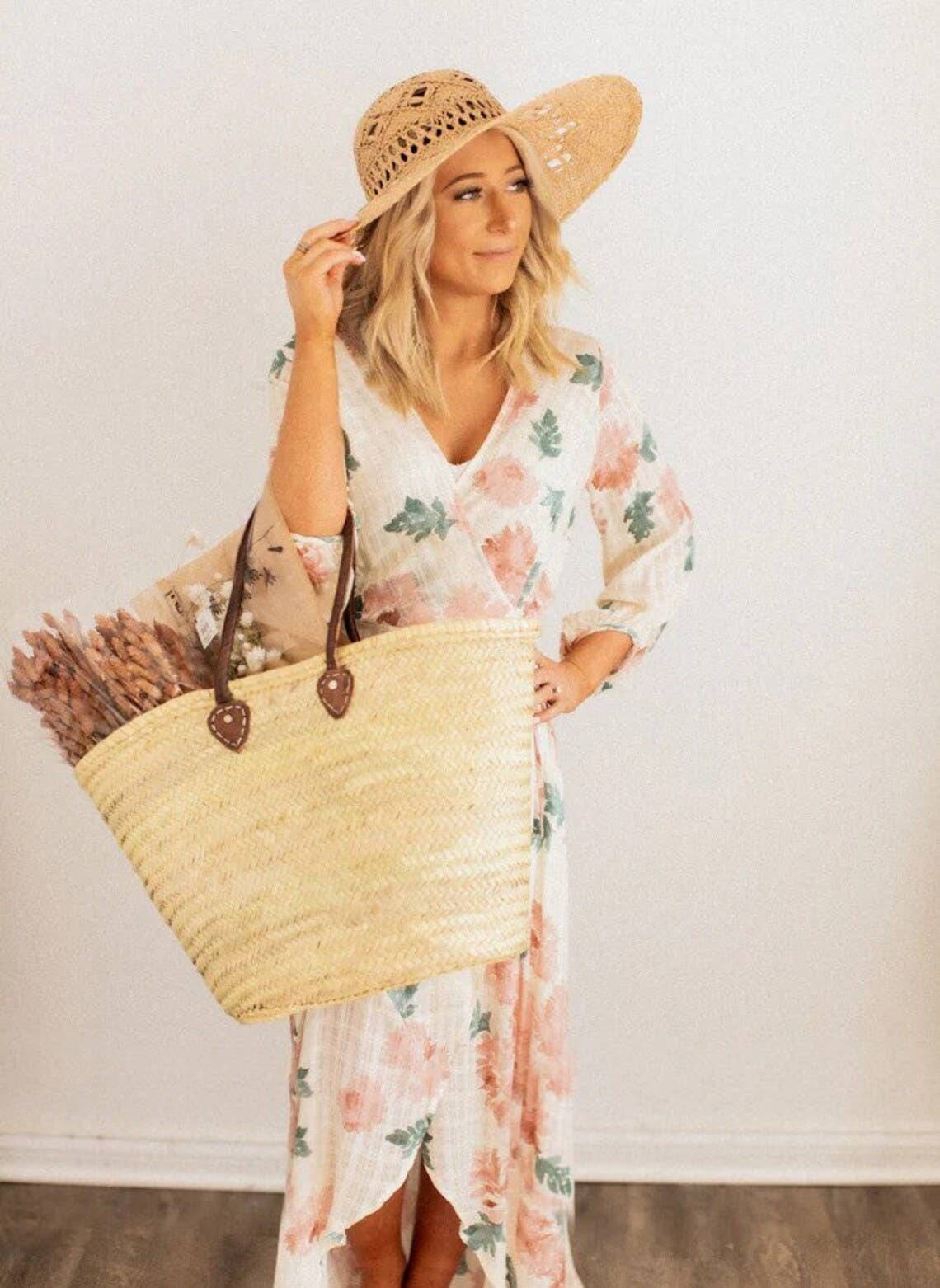 Melecraft – wholesale Beach bag – Market basket,Moroccan bag, moroccan straw bag, basket4