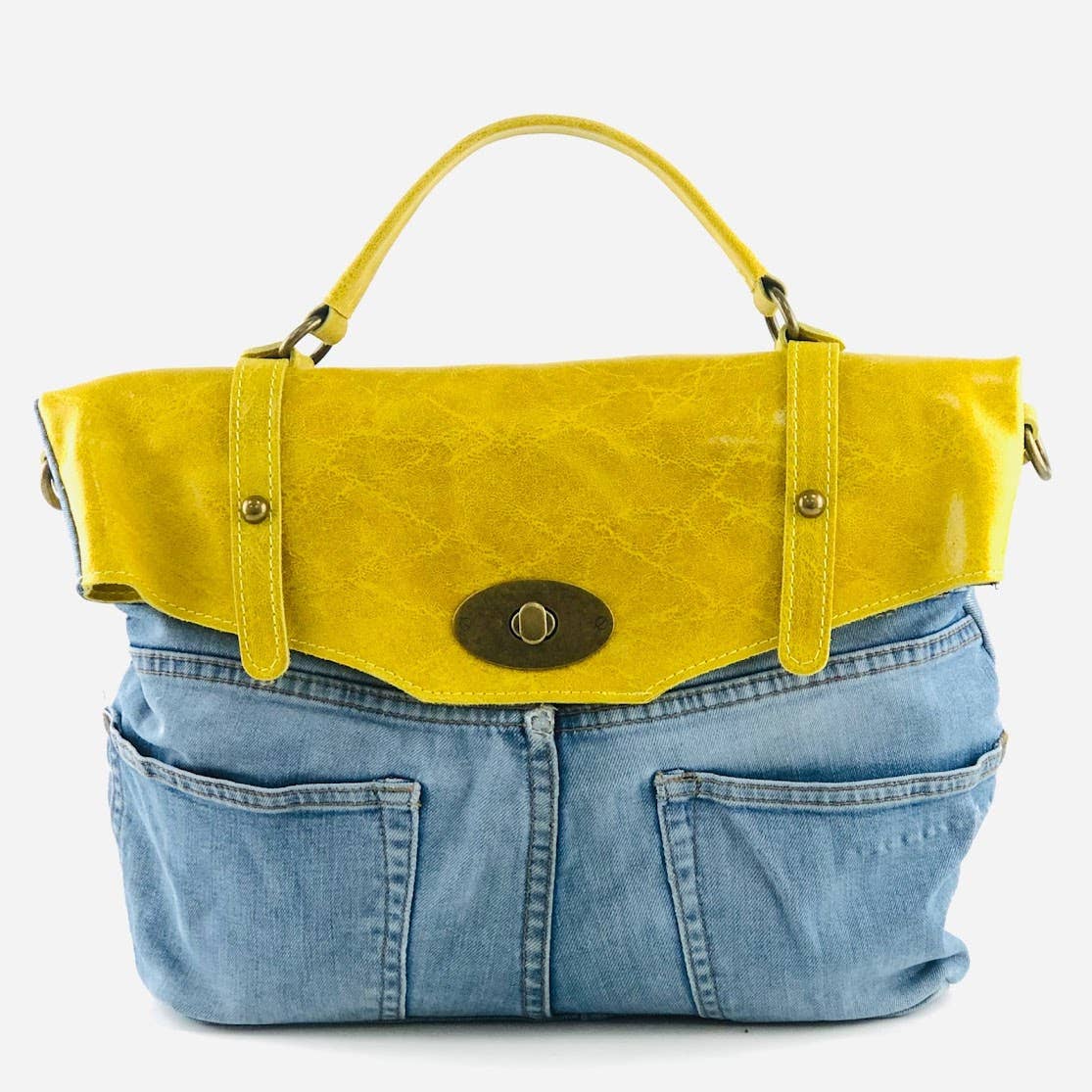 MILANO AMOUR - Wholesale Top Handle Bag - Women's - POSTINA LEONARDO VINTAGE DENIM PATTA SHINYLAMB COVER5