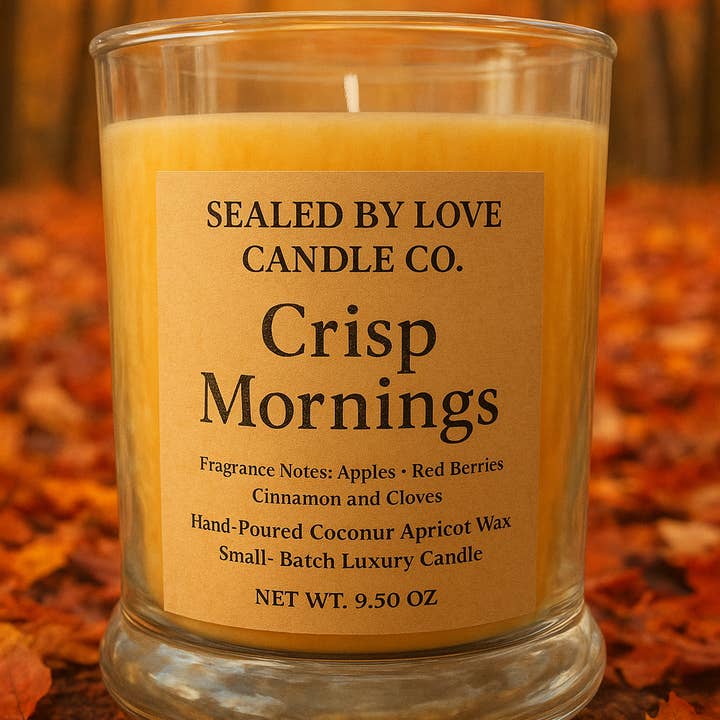 Crisp Mornings Candle for wholesale by Sealed By Love Candle Co.