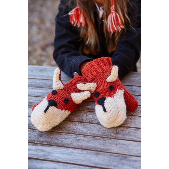 Kids Animal Mittens Fox for wholesale on Faire