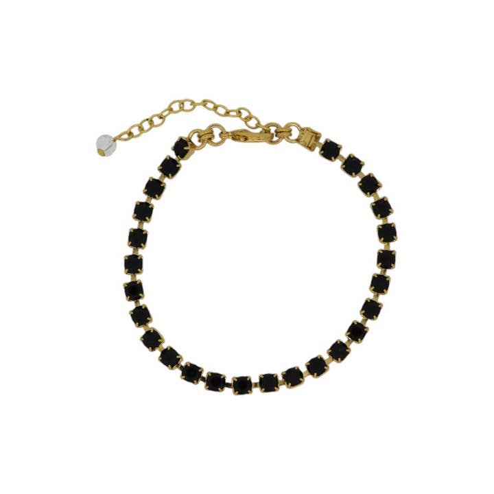 The Black Tennis Bracelet in Gold for wholesale by VICKISARGE