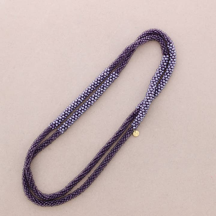 Sonata - Venta al por mayor Collares de cadenas y eslabones - Collar Largo Bicolor Cristales Facetados8