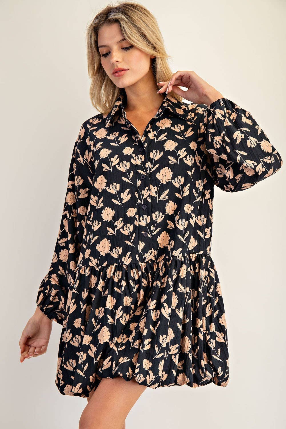 Peace Love Line - Wholesale Dress - Women's - PL8367 - FLORAL PRINT MINI DRESS7