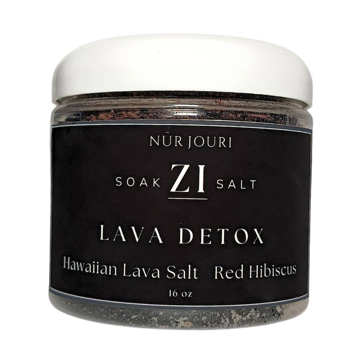 Zi Soak Salt - Detox de lava havaiana + Hibiscus por atacado de Nur Jouri