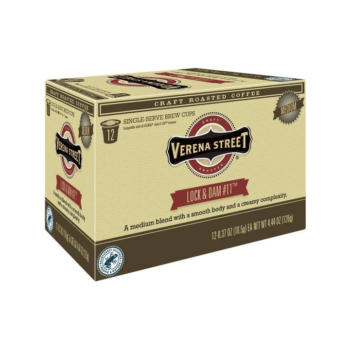 Lock & Dam #11™ brew cups for wholesale by Verena Street Coffee Co.